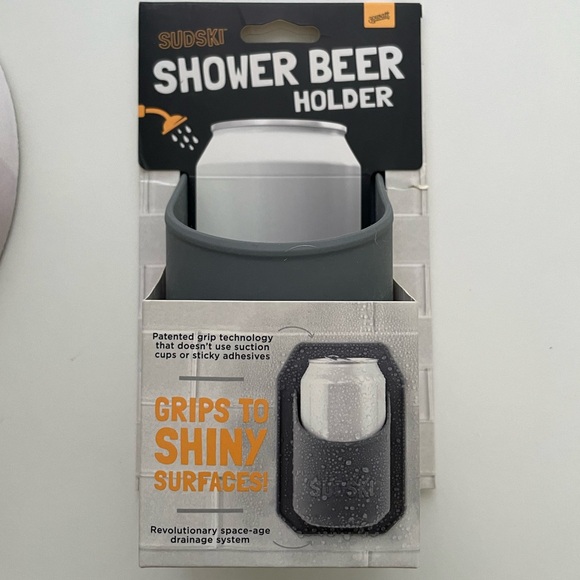 New True Sudski Shower Beverage / Beer Holder- Gray - Picture 1 of 2
